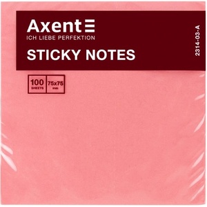 AXENT Самоз. листчета Axent Розов пастел 75х75 mm 100л (1901060-48-2314-03-А)