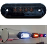  Опушен led габарит, маркер, токос, Оранжев, 4 диода, 12v-24v - с за монтаж на Ролбар, Булбар