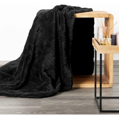 Eurofirany Deka Caro čierna Mikroplyš 170x210