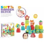 Man Yuk Toys Комплект меки строителни кубчета с животни - 30 броя (6195)