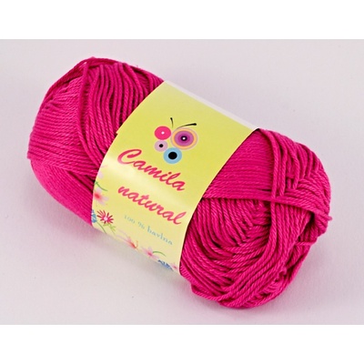 Priadza Camila natural - fuchsiová - číslo farby 42