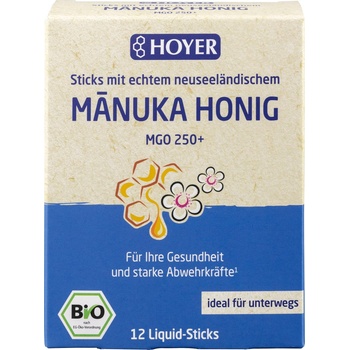 HOYER Био мед от манука Liquid-Sticks MGO 250+ - 12 сашета