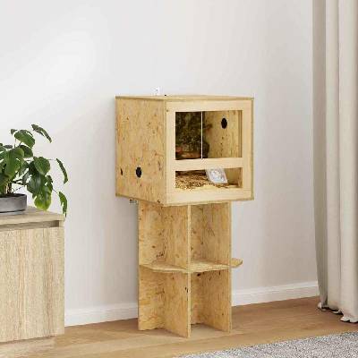 VidaXL terárium OSB hnědé 40 x 40 x 90 cm s podstavcem 9799.3397892