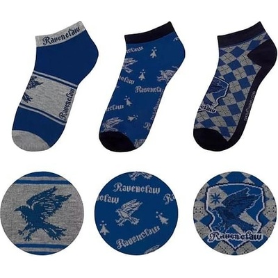 Cinereplicas Kotníkové ponožky Harry Potter Havraspár 3 páry modrá