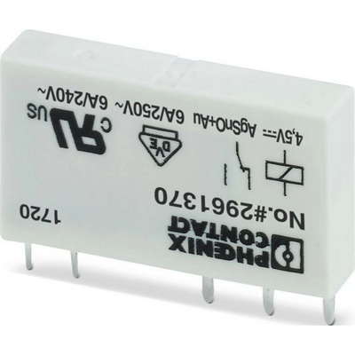 Phoenix Contact REL-MR- 4,5DC/21AU miniaturní relé, 4.5 V/DC, 1 přepínací kontakt, 10 ks