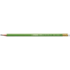 STABILO Графитен молив с гума, HB, шестоъгълна игла, STABILO "Greengraph" 6004/HB (6004/HB)