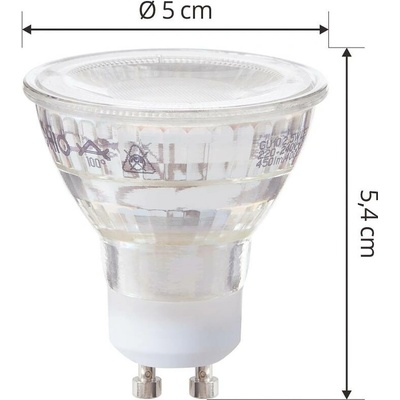 Arcchio LED žiarovka GU10 2,5W 4000K 450lm sklenená sada 10 ks