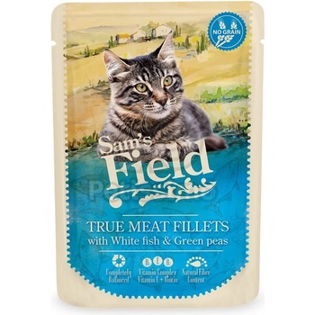 Image 1 of Sam's Field True Meat Fillets - White fish & Green peas в алуминиева опаковка 85 г