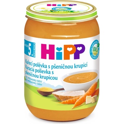 HiPP BIO Slepičí polévka s pšeničnou krupicí 190 g