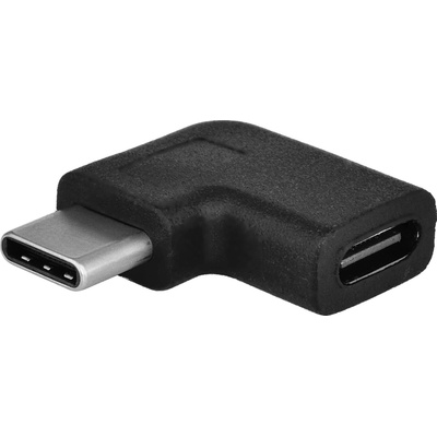 Redukce PremiumCord USB 3.1 C/male - C/female zahnutý konektor 90°