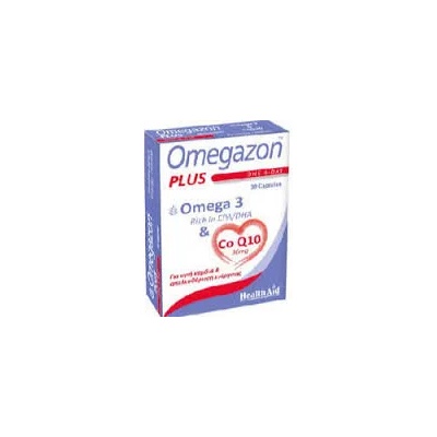 HEALTHAID Хранителна добавка Омега 3 + коензим Q10, Health Aid Omegazon Plus Omega 3 & Co Q10 30mg 30caps
