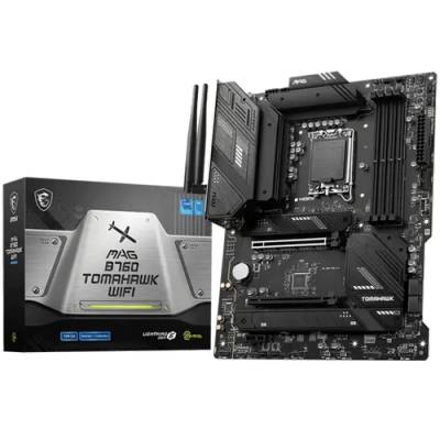 MAG B760 TOMAHAWK WIFI, ATX, Socket 1700, Dual Channel DDR5 7000+(OC)MHz, 2x PCIe x16 slots, 3x M. 2 slots, 1x HDMI, 1x DP, 1x USB 3.2 Gen 2x2 (MAG_B760_TOMAHAWK_WIFI)