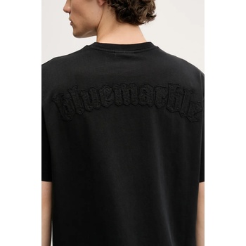 BLUEMARBLE Памучна тениска bluemarble в черно с апликация ts35. je28aa25 (ts35.je28aa25)