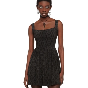 KILLSTAR дамска рокля KILLSTAR - Mortalis - Black Tartan - KSRA014207