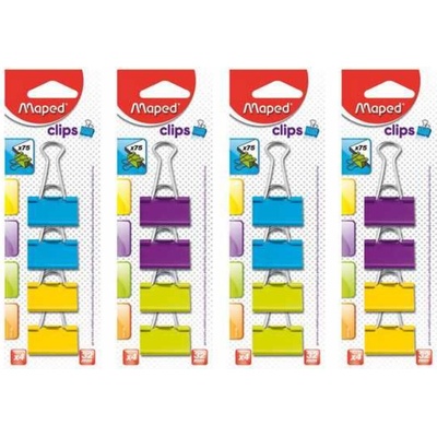 Kancel.klipy MAPED vázací barevné 32mm (4ks)