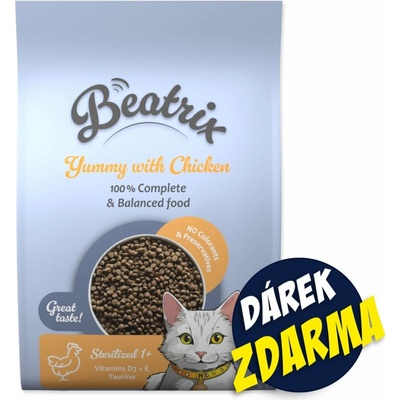 Beatrix Sterilized Cat s kuracím 1,4 kg