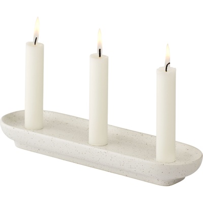 Bolia Свещник за класическа свещ Forma троен 28, 5 см бял (24-943-33_00001)