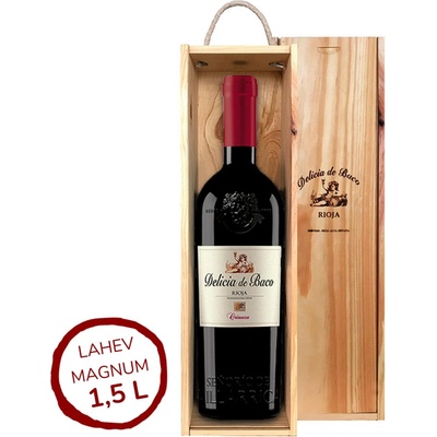 Señorío de Villarrica Delicia de Baco Magnum suché červené 2021 14,5% 1,5 l (dřevěná kazeta)
