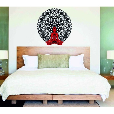 3D nástěnná dekorace Buddha v mandale 50, 70, 90 cm: Překližka Topol Překližka Topol Rozměr 50 cm 4007-54819 PR0367