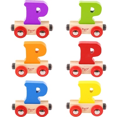 Bigjigs Rail Wagon Drevená vláčiková dráha písmeno P