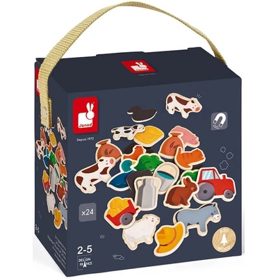 Janod Магнити Janod - Ферма, 24 броя (J08157)