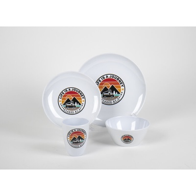 Camp4 Комплект меламинови прибори " life is a journey" - за 4 човека (917970)