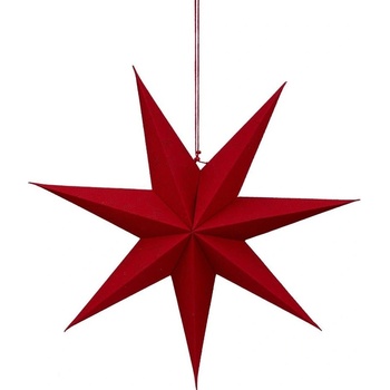 Butlers LATERNA MAGICA Papírová dekorační hvězda 60 cm - červená