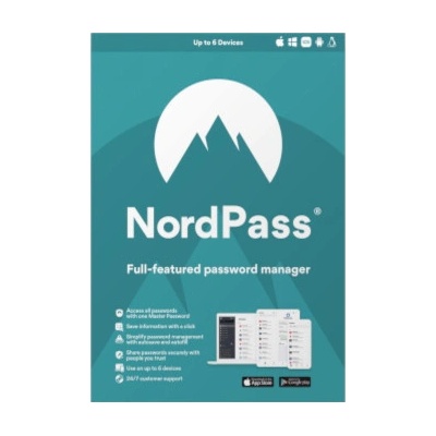 NordPass Premium 6 lic. 1 rok, (NP1C1Y-EPDE-E)