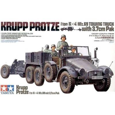 Tamiya Krupp Protze 1 ton Kfz.69 with 3 7cm Pak 1:35