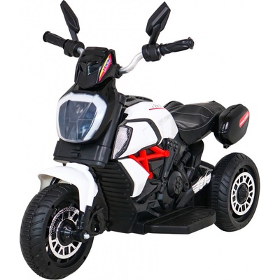 RAMIZ Motorka na batérie pre deti FAST TOURIST biela