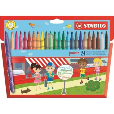 Stabilo Power 24 rôznych farieb 24ks