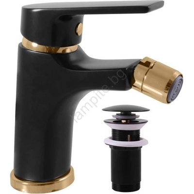 RAV SLEZÁK CO145.0KCMATZ - Смесител за биде с изпразнител COLORADO 14, 3 см черен/златист (RV0037)