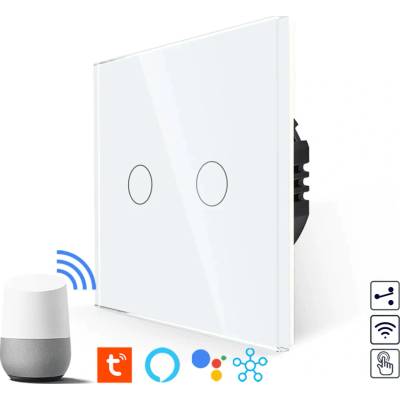 CB Elektro Revolo Touch WiFi dotykový schodiskový vypínač č.5B - Biely