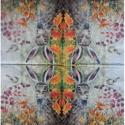 Home fashion obrúsky Zajíc v lese 33x33cm