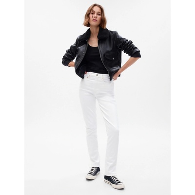 GAP Džíny slim High Rise Vintage Bílá