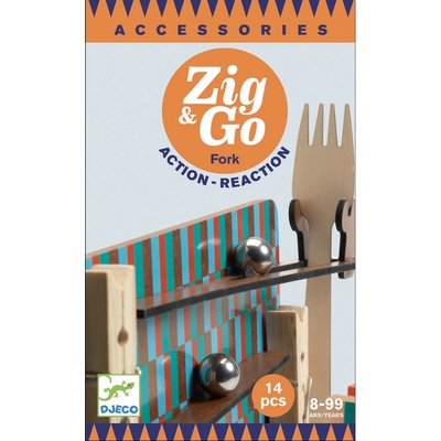 Djeco drevená dráha ZIG & GO 14 ks Fork