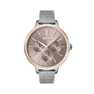 Часовник BOSS Symphony 38 mm woman watch - Silver (Grey / Rose Gold / Mineral)