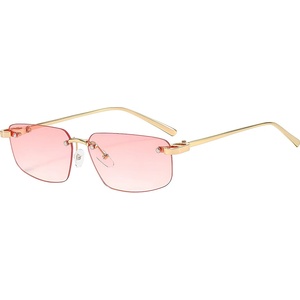 Techsuit Слънчеви очила Techsuit Premium Sunglasses (S098) - унисекс, правоъгълни, без рамка - Розов (Barbie) (KF2364761) Слънчеви очила