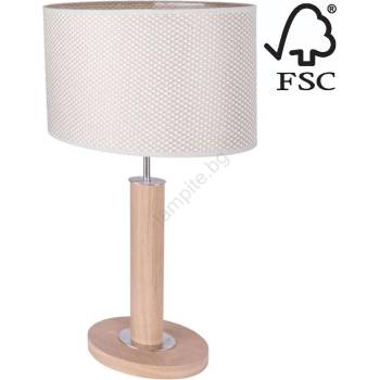 SPOT Light 7017400111525 - Настолна лампа MERCEDES 1xE27/40W/230V дъб (SP1132)