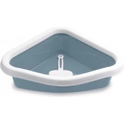 Stefanplast Sprint corner - Открита ъглова котешка тоалетна с борд и включена лопатка - 40х56х14h см, stefanplast Италия
