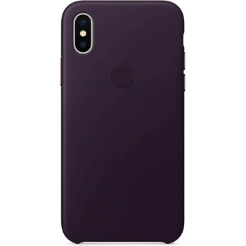 Apple iPhone Leather Case - оригинален кожен кейс (естествена кожа) за iPhone X (лилав)