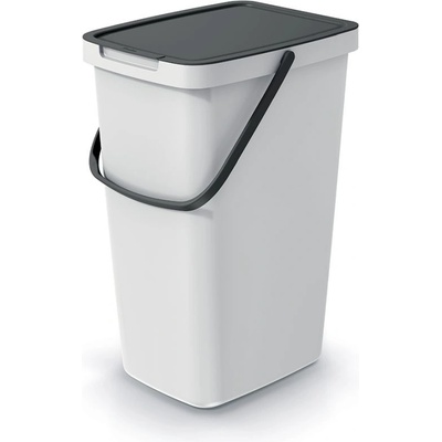 Prosperplast SYSTEMA Q COLLECT popelavý s černým víkem 20 l
