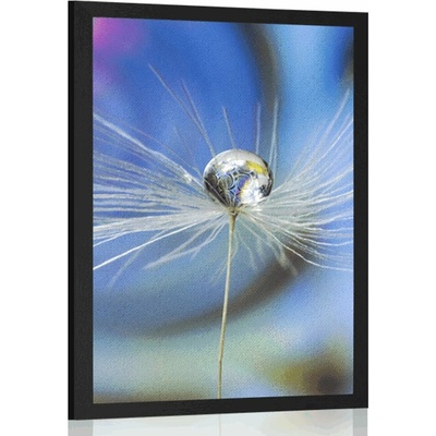Plakát kapka rosy na barevném pozadí - 20x30 white