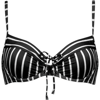 Lidea Дамско бикини горнище Lidea Women's Line Up Underwire Bikini Top - Black / White - размер 38 (150-6299-0124)
