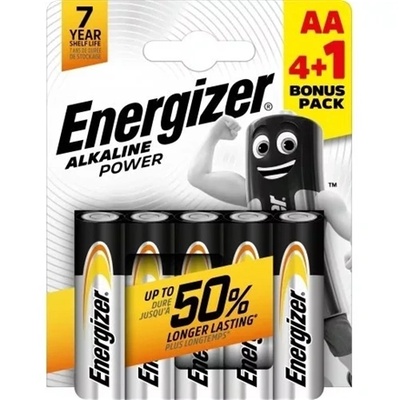 Energizer Батерия, AA молив, 4+1 броя, ENERGIZER "Alkaline Power" EPAAB4+1 (EPAAB4+1)