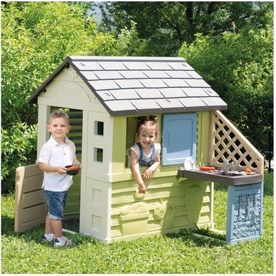 Smoby Детска къща Smoby с кухня за двор и градина - Pretty House 2+