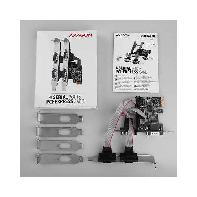 AXAGON PCIe řadič 4x sériový port (RS-232) / PCEA-S4N / 250 kbps / LP bracket (PCEA-S4N)