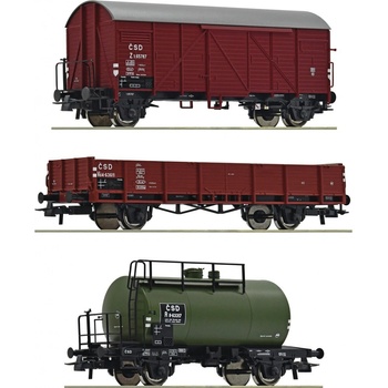 Roco 3dielna sada: Nákladný vlak ČSD 76018