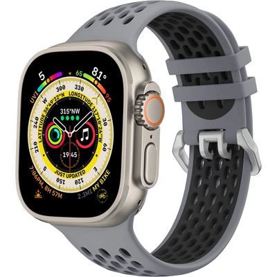 Cubenest Silicone Sport Band GREY with Black (42-49mm) 6974699970873