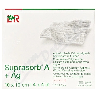 Krytie Suprasorb A+Ag sterilné 10 x 10 cm 10 ks